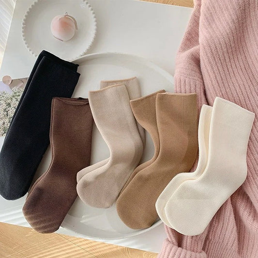 5-Pairs Unisex Premium Ribbed Everyday Socks