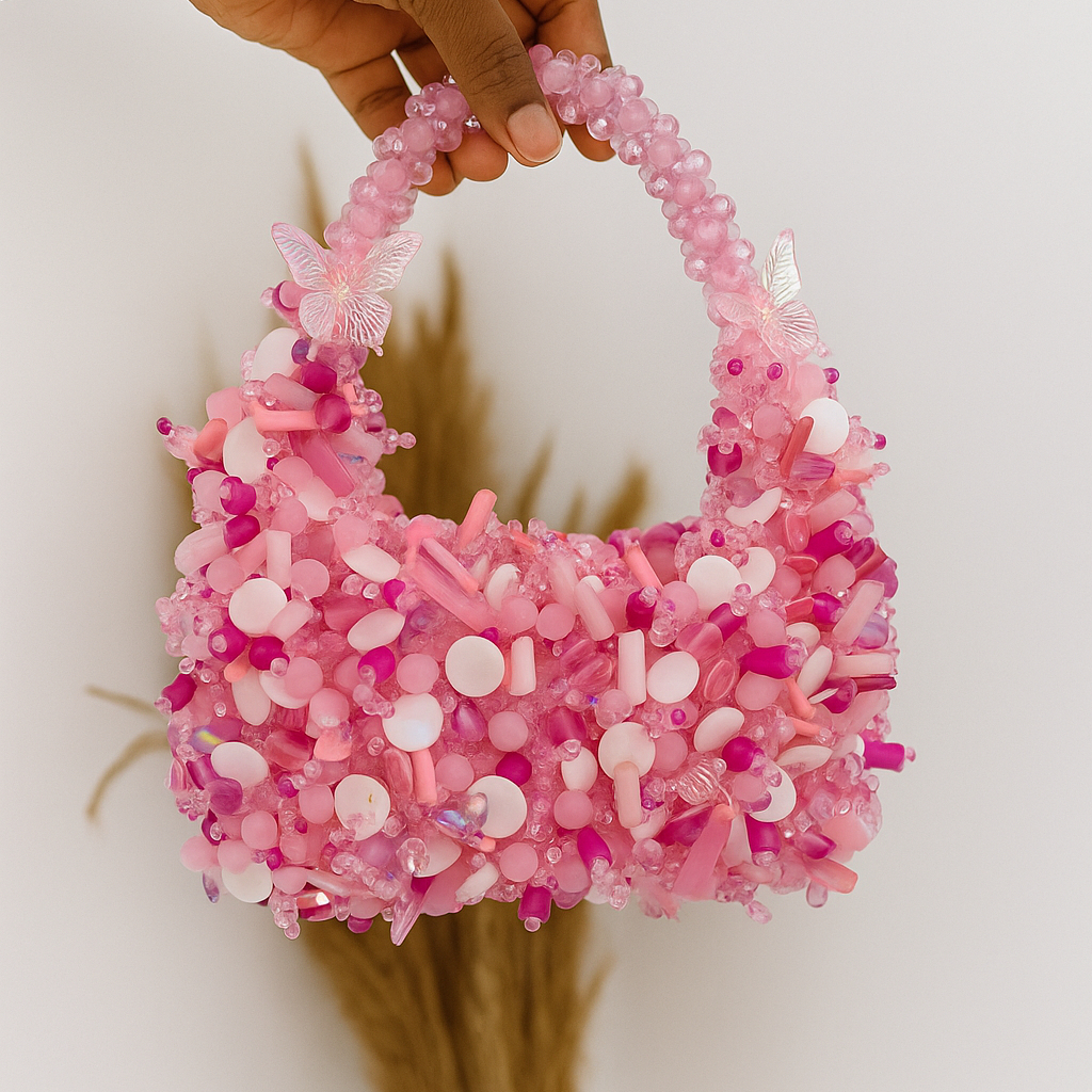 Santorinni Hand made Purse - Pookie Pinks