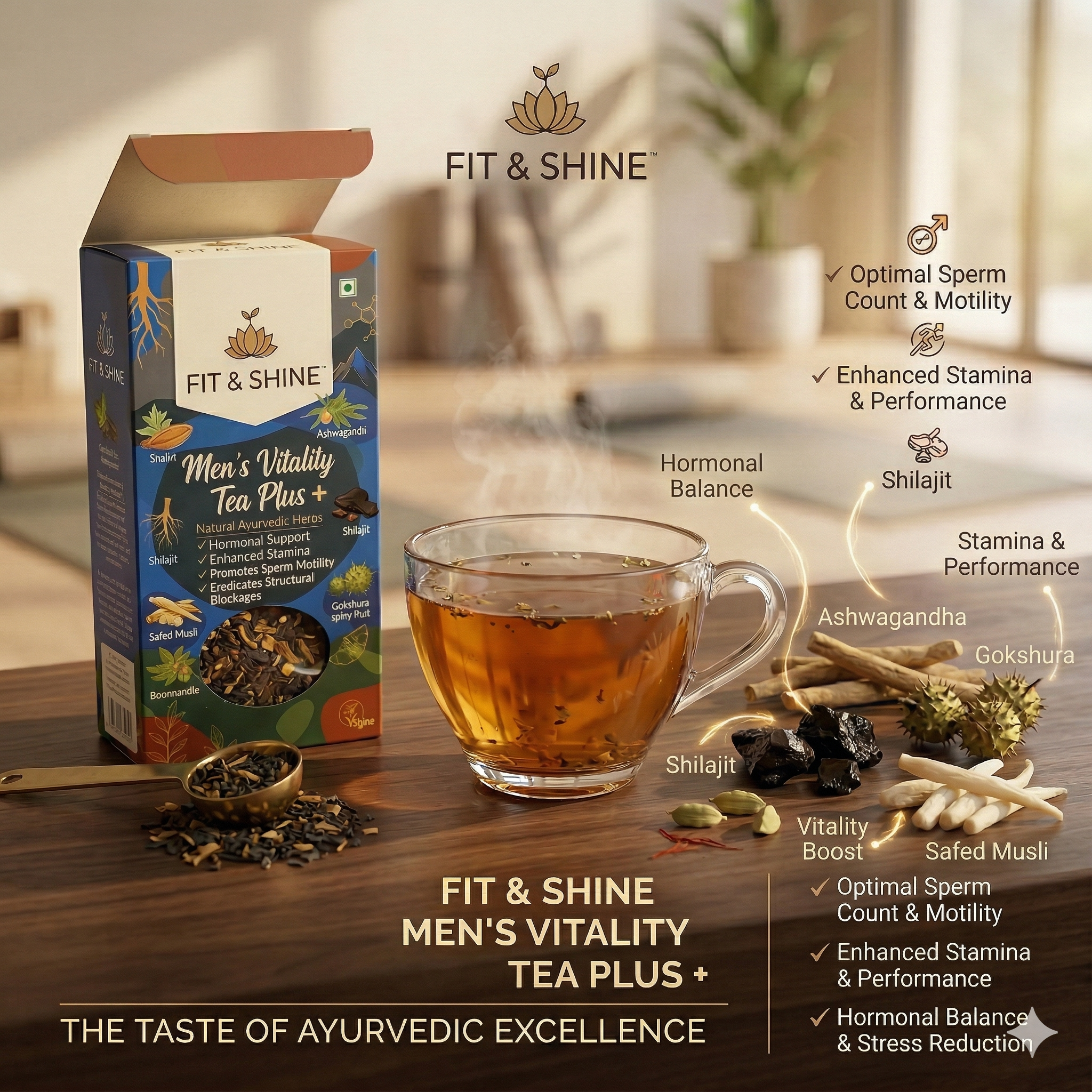 Men's Vitality Tea Plus | For Increased Sperm Motility & Unobstructed Larger Release | 15 Day Pack