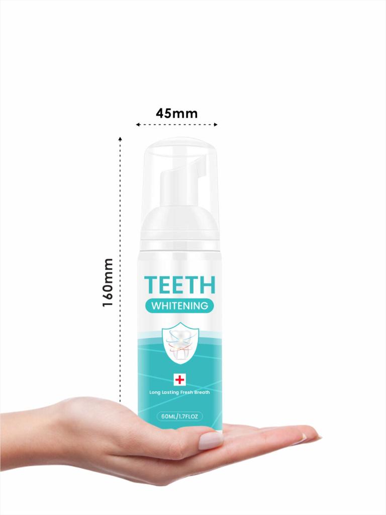 Teeth Whitening Toothpaste Foam Natural Ingredients Baking Soda for Cleaning Teeth and Improve Teeth Health - 60ml